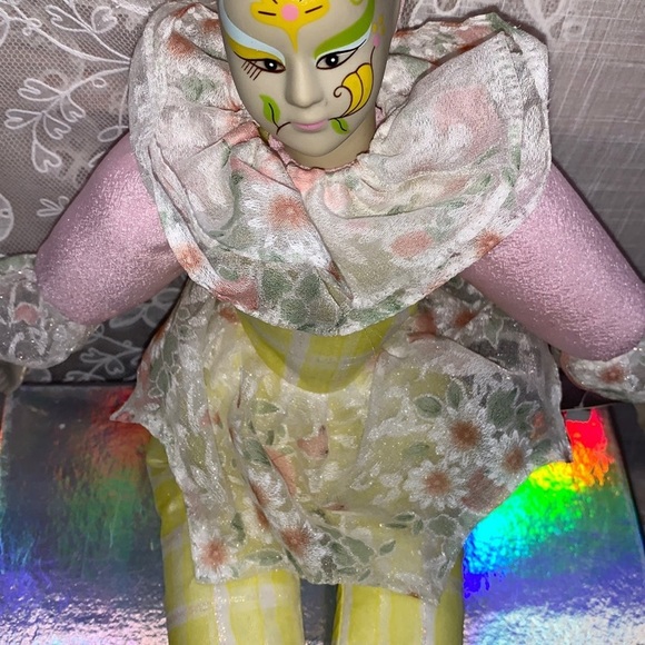 17" Vtg Sugar Loaf Harlequinn jester clown classiques - Picture 3 of 9